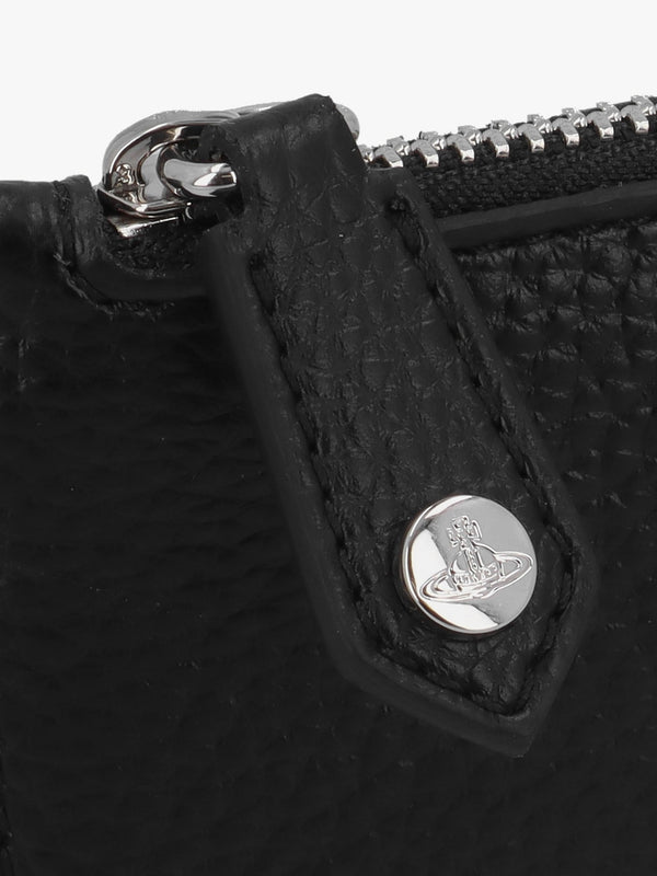 Slim Long Black Card Holder