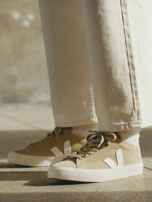 Campo Suede Dune White Trainers