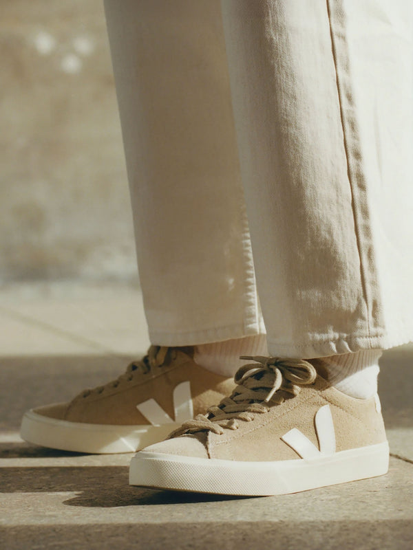 Campo Suede Dune White Trainers