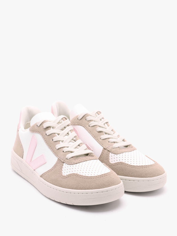 V-10 Chromefree Leather Extra White Petale Sahara Trainers
