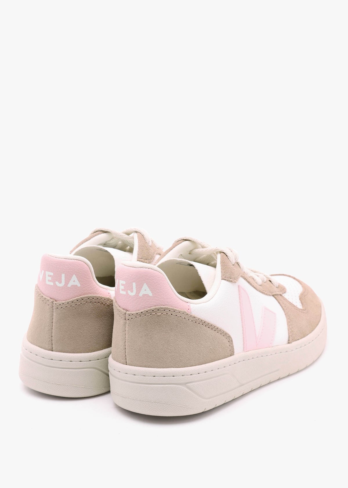 V-10 Chromefree Leather Extra White Petale Sahara Trainers