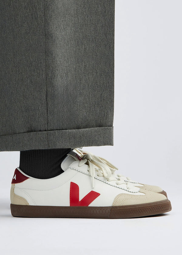 Men's Volley O.T Leather White Pekin Bark Trainers