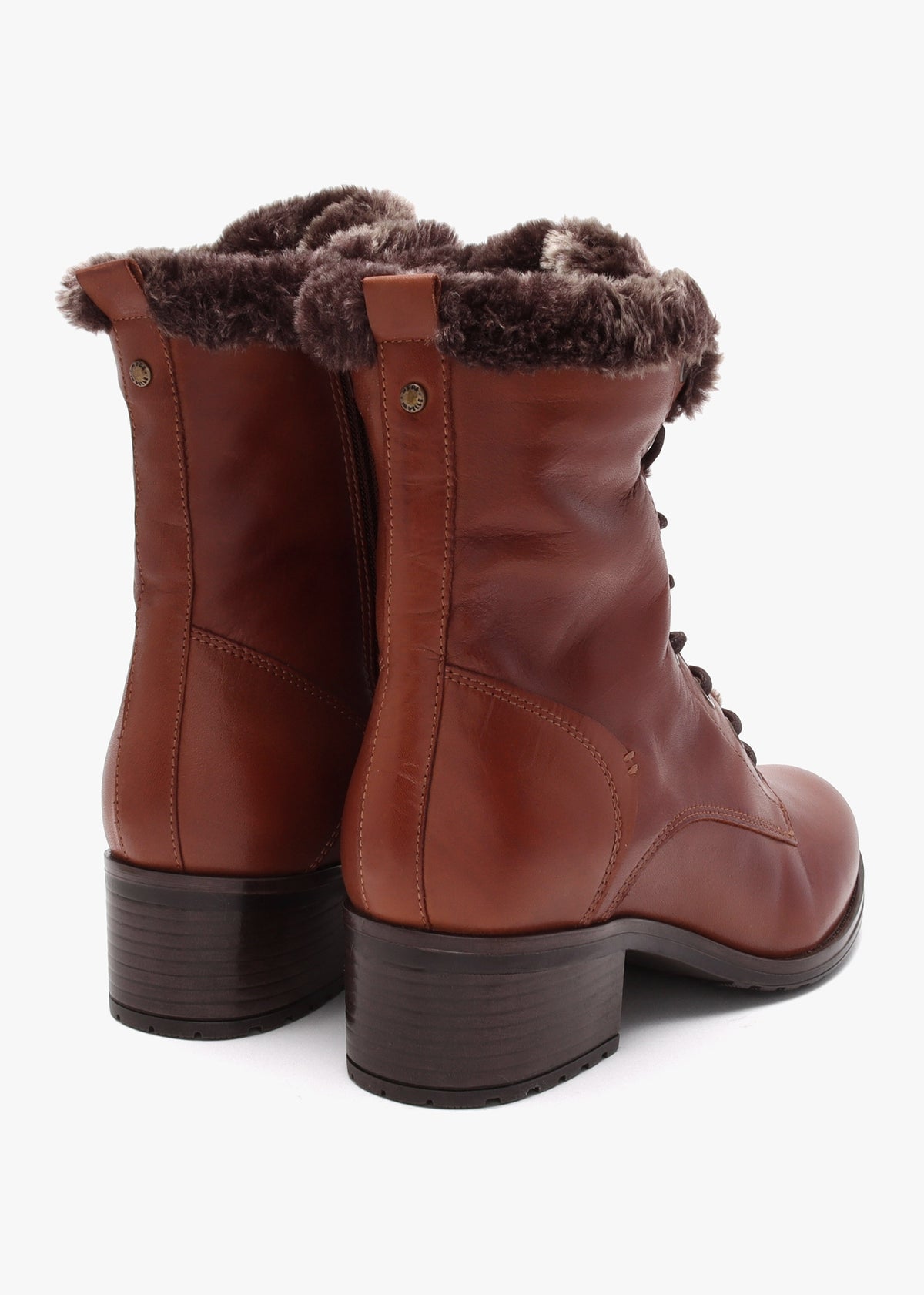 Alpinne Tan Leather Tall Ankle Boots