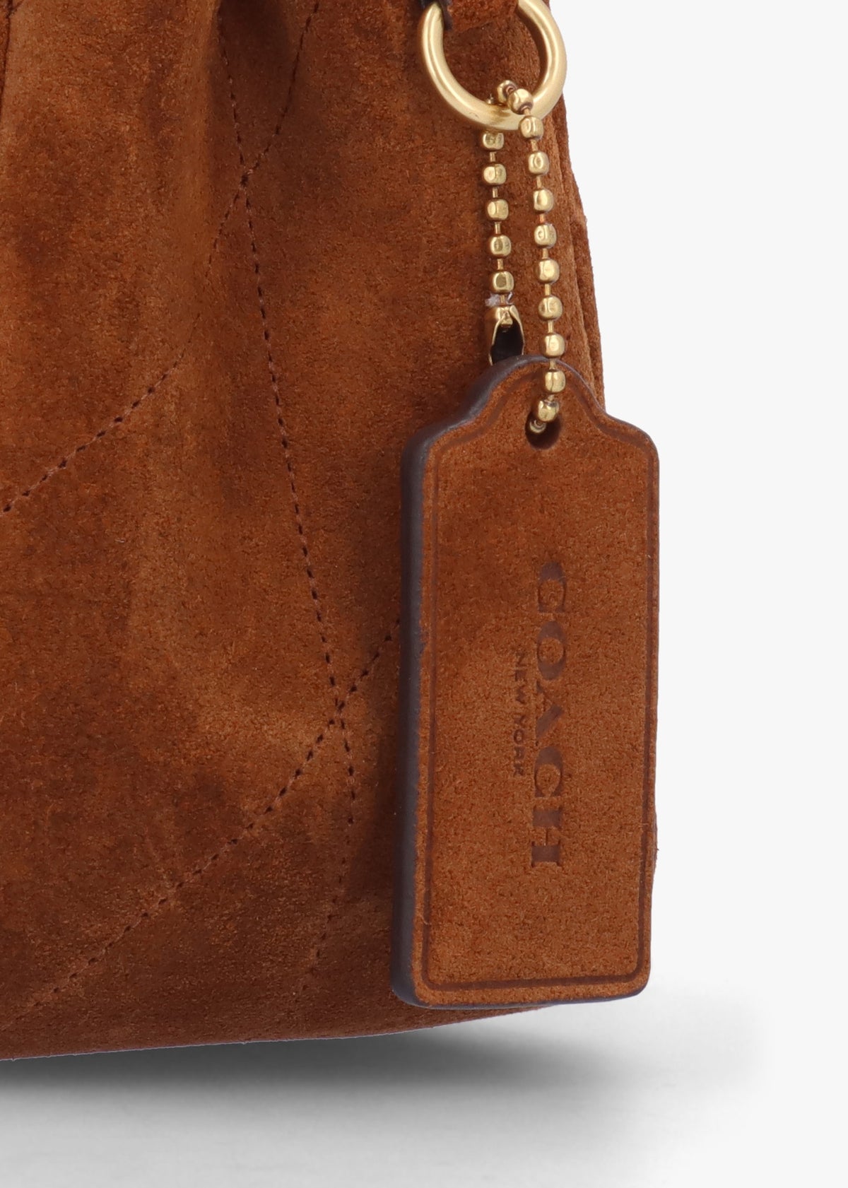Tabby Quilted 26 Warm Brown Suede Shoulder Bag