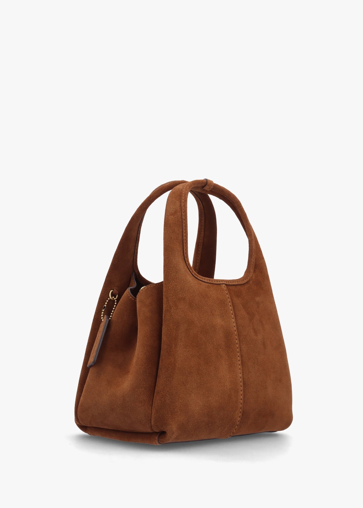 Lana 23 Warm Brown Suede Shoulder Bag