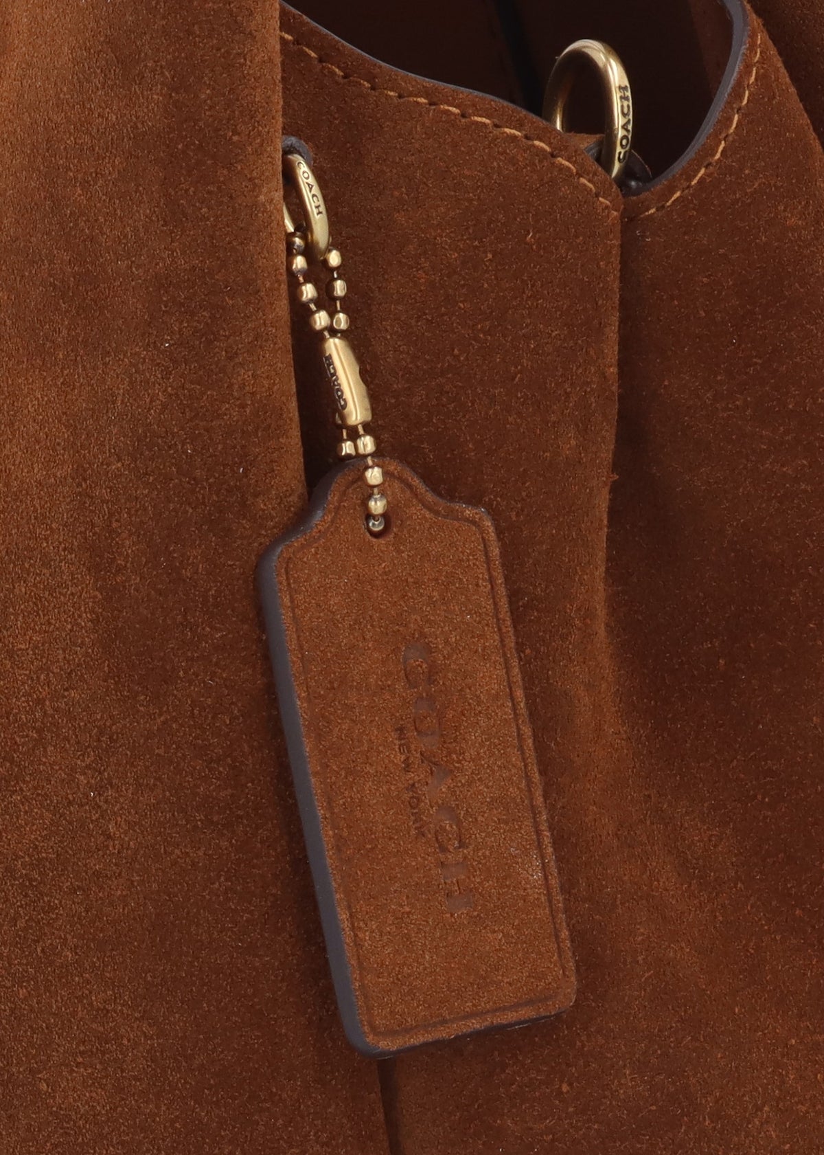Lana 23 Warm Brown Suede Shoulder Bag