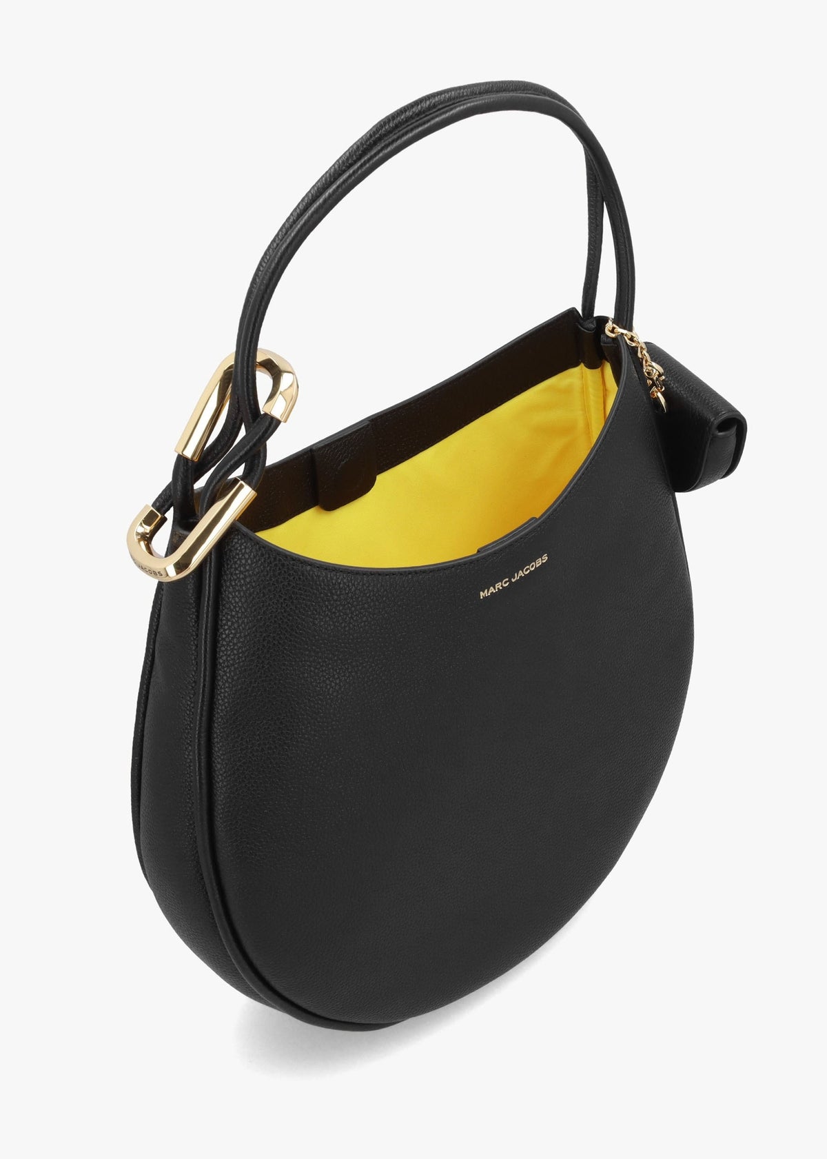 The Large Dual Black Leather Hobo Bag