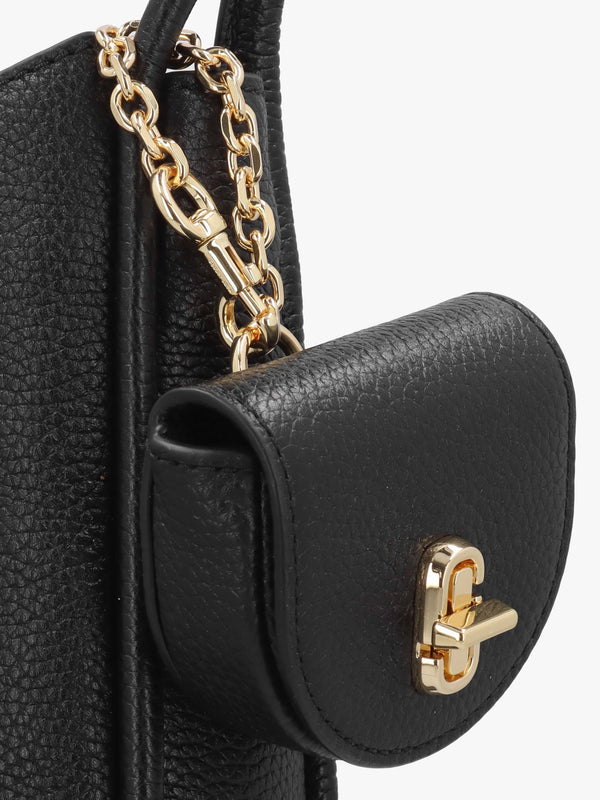 The Large Dual Black Leather Hobo Bag