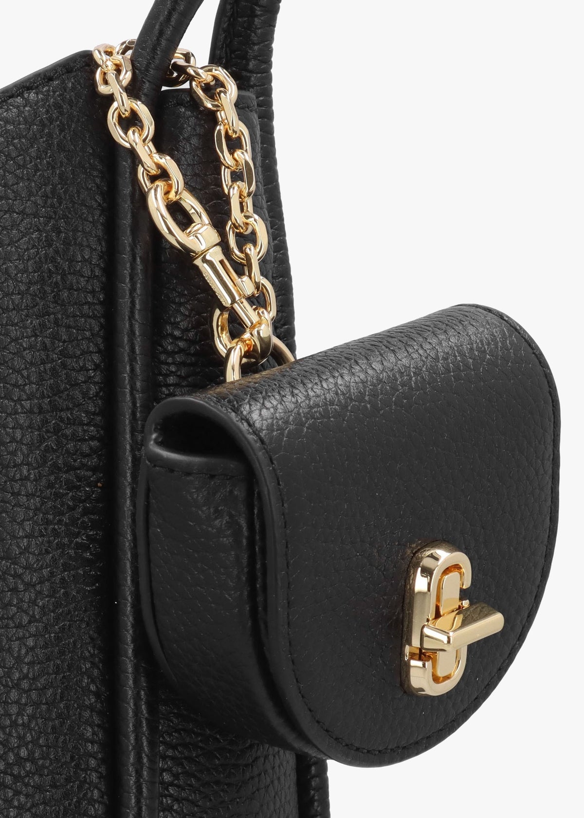 The Large Dual Black Leather Hobo Bag