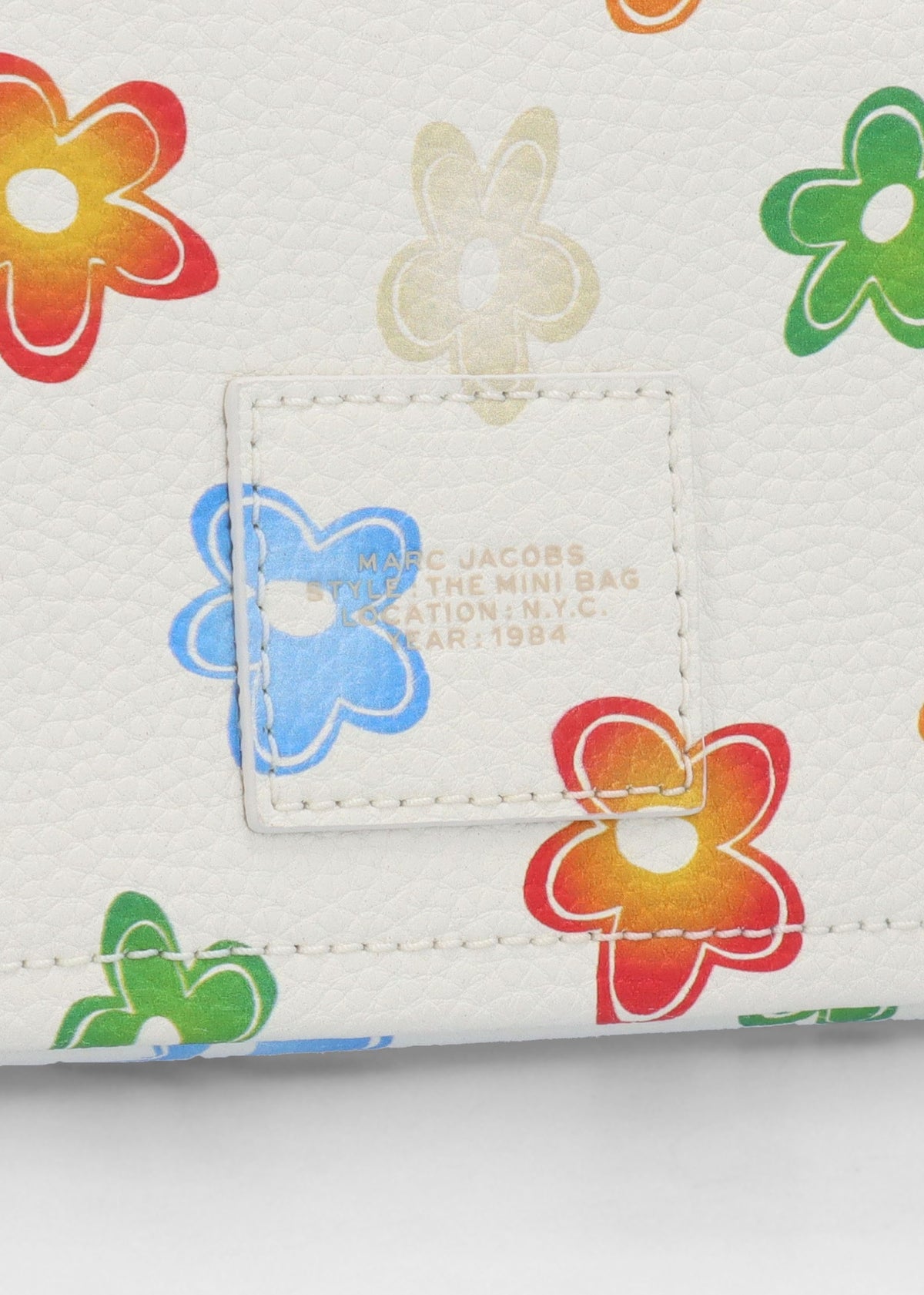 The Wild Daisy Mini White Multi Leather Bag