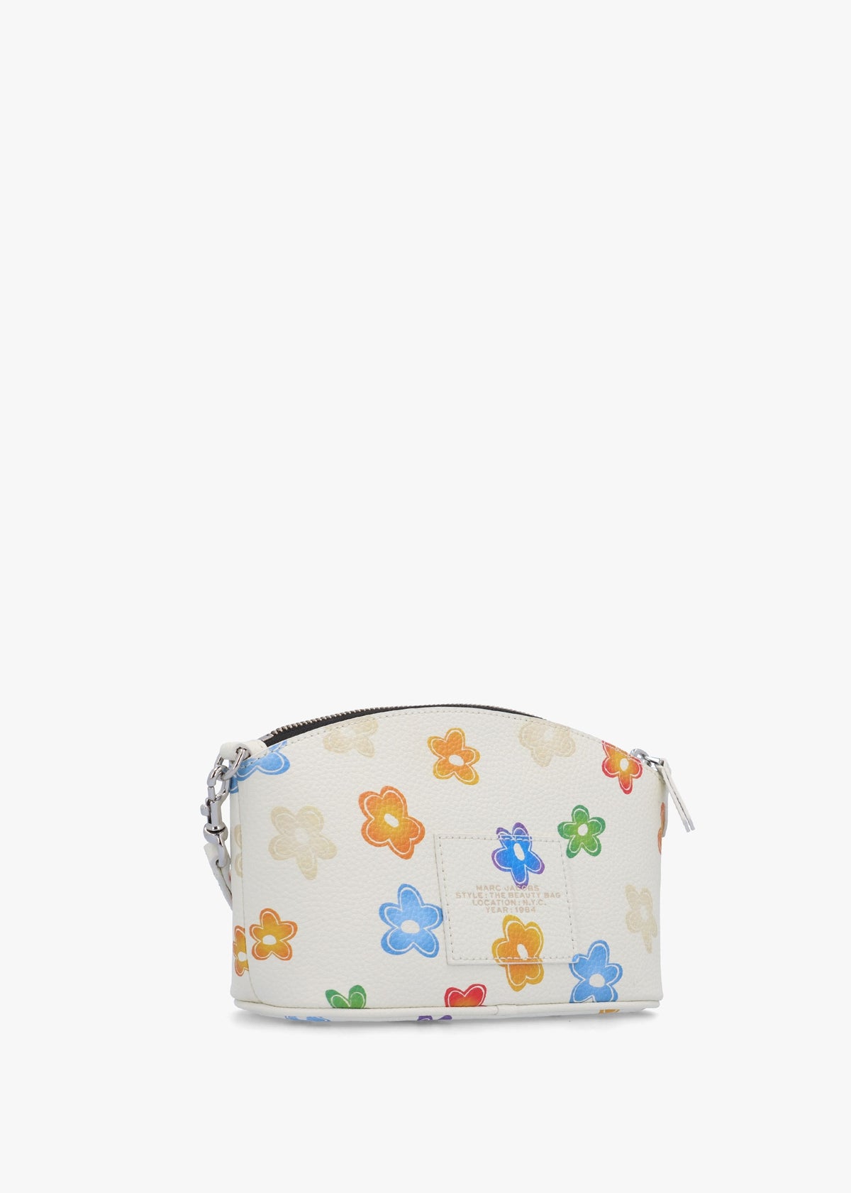 The Wild Daisy White Multi Leather Beauty Bag