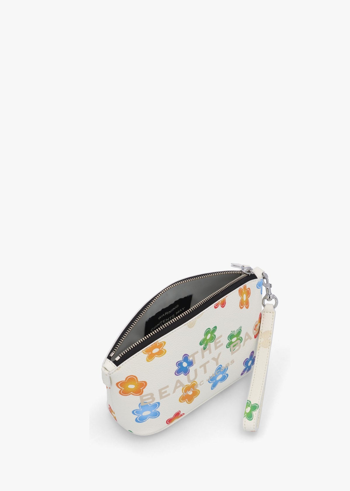 The Wild Daisy White Multi Leather Beauty Bag