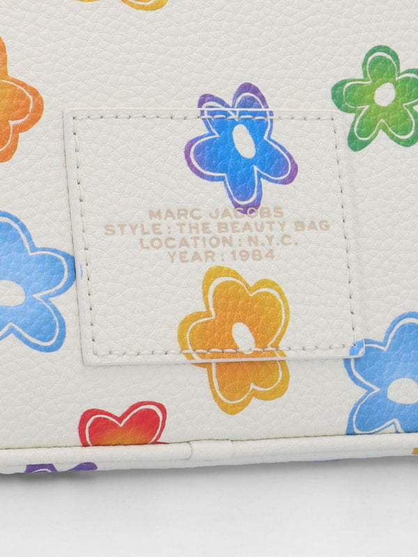 The Wild Daisy White Multi Leather Beauty Bag