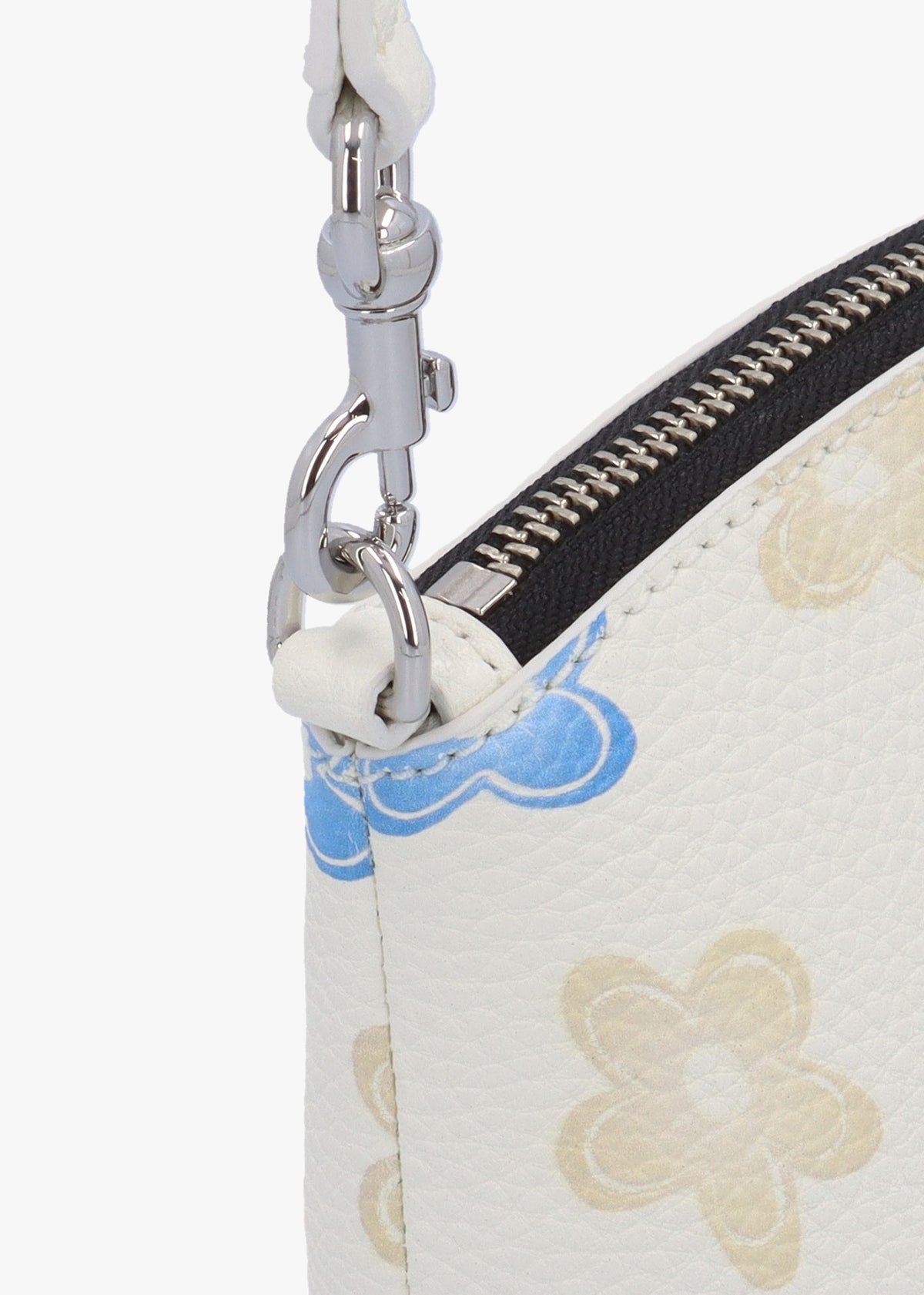 The Wild Daisy White Multi Leather Beauty Bag