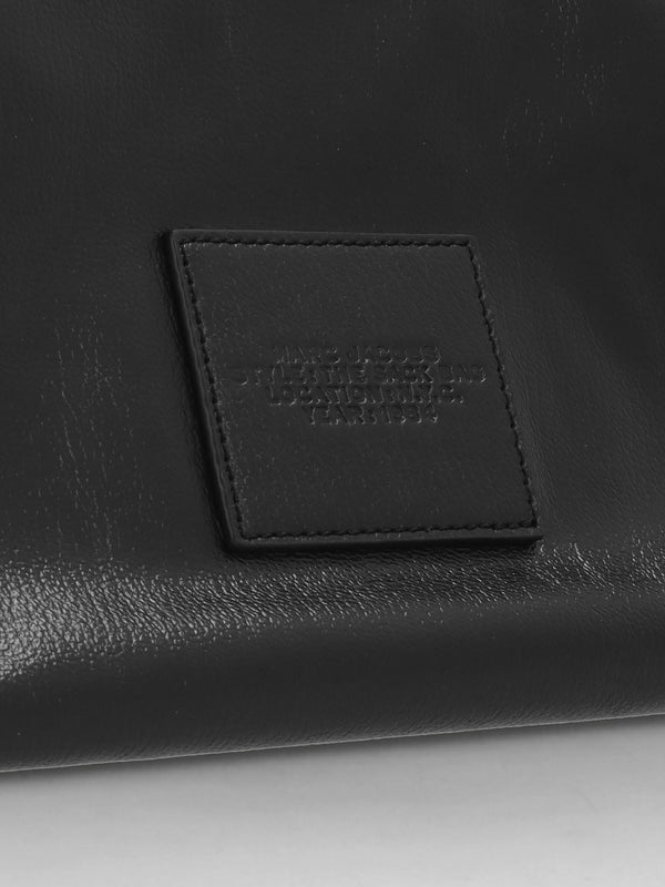 The Small Black Leather Chain Sack Bag