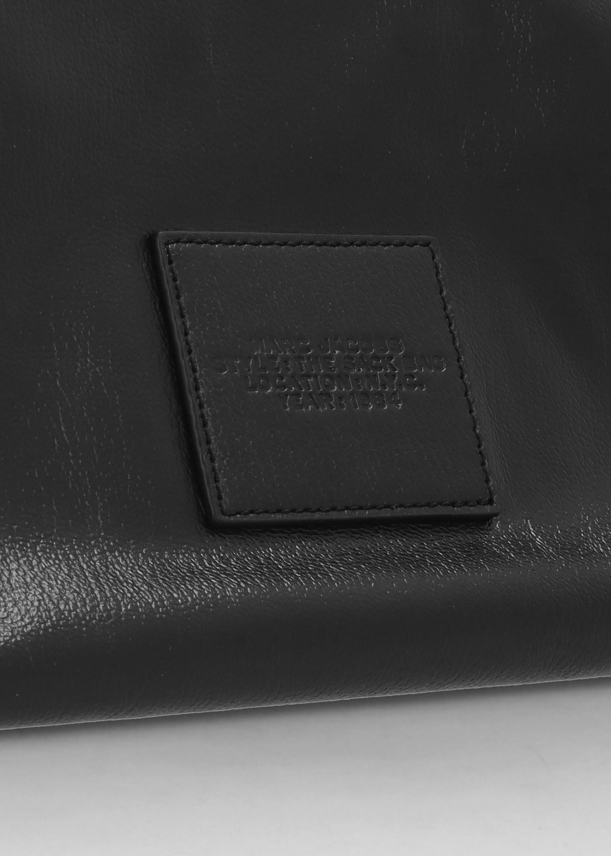 The Small Black Leather Chain Sack Bag