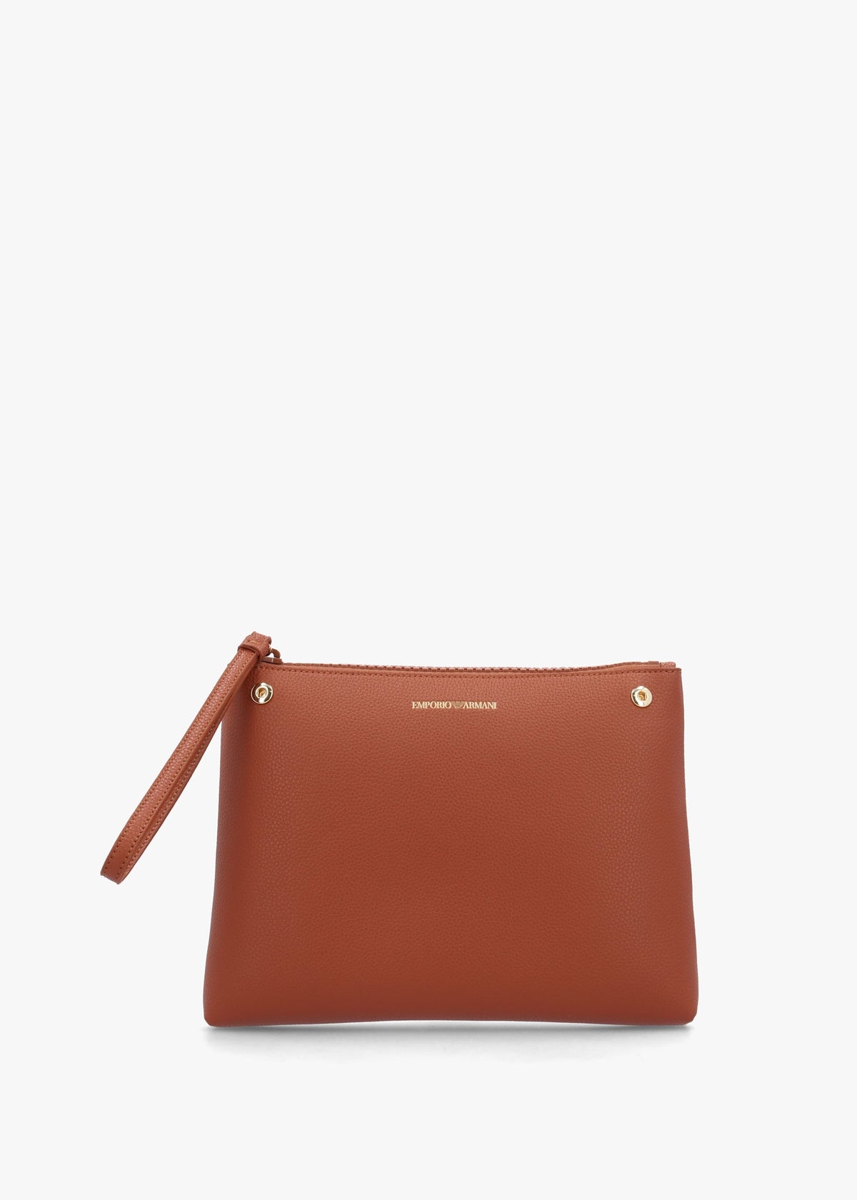 Cuoio Rosso Pebbled Shopper With Pouch