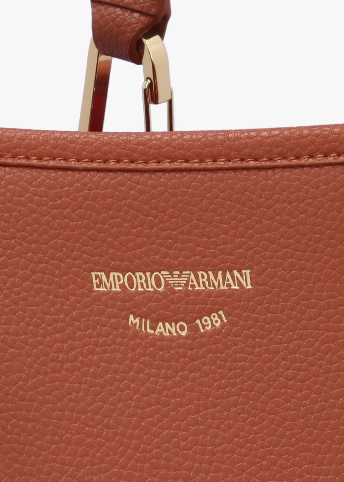 Cuoio Rosso Pebbled Shopper With Pouch