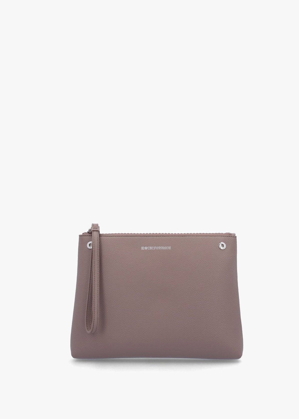Taupe Pebbled Shopper With Pouch