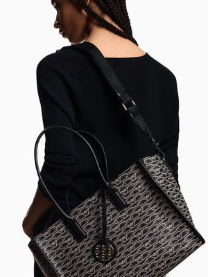 Nero Ecru Monogram Tote Bag