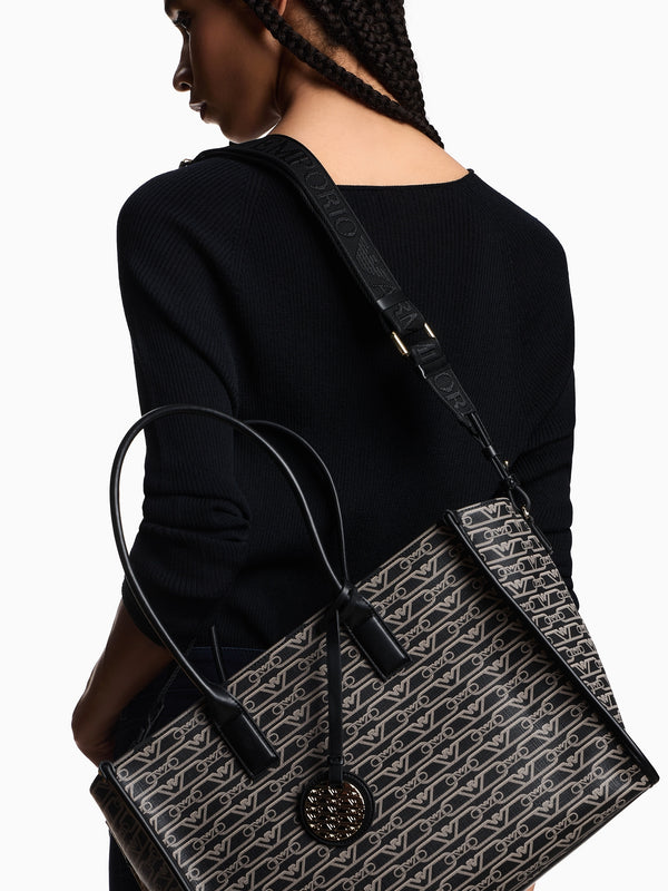 Nero Ecru Monogram Tote Bag
