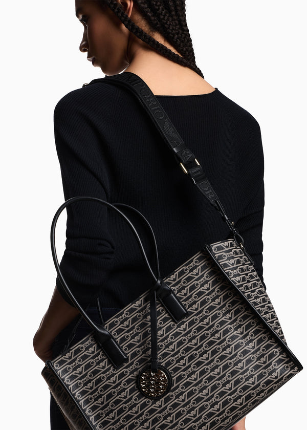 Nero Ecru Monogram Tote Bag
