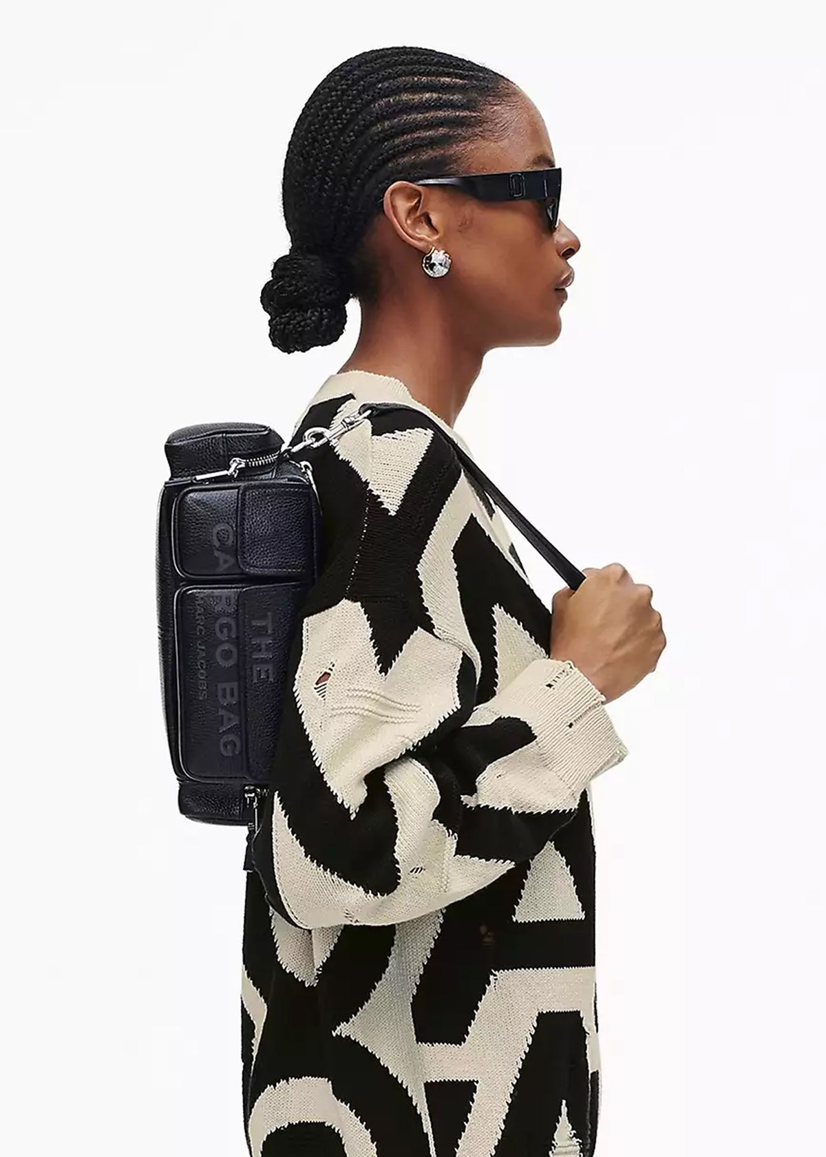 The Leather Black Cargo Bag