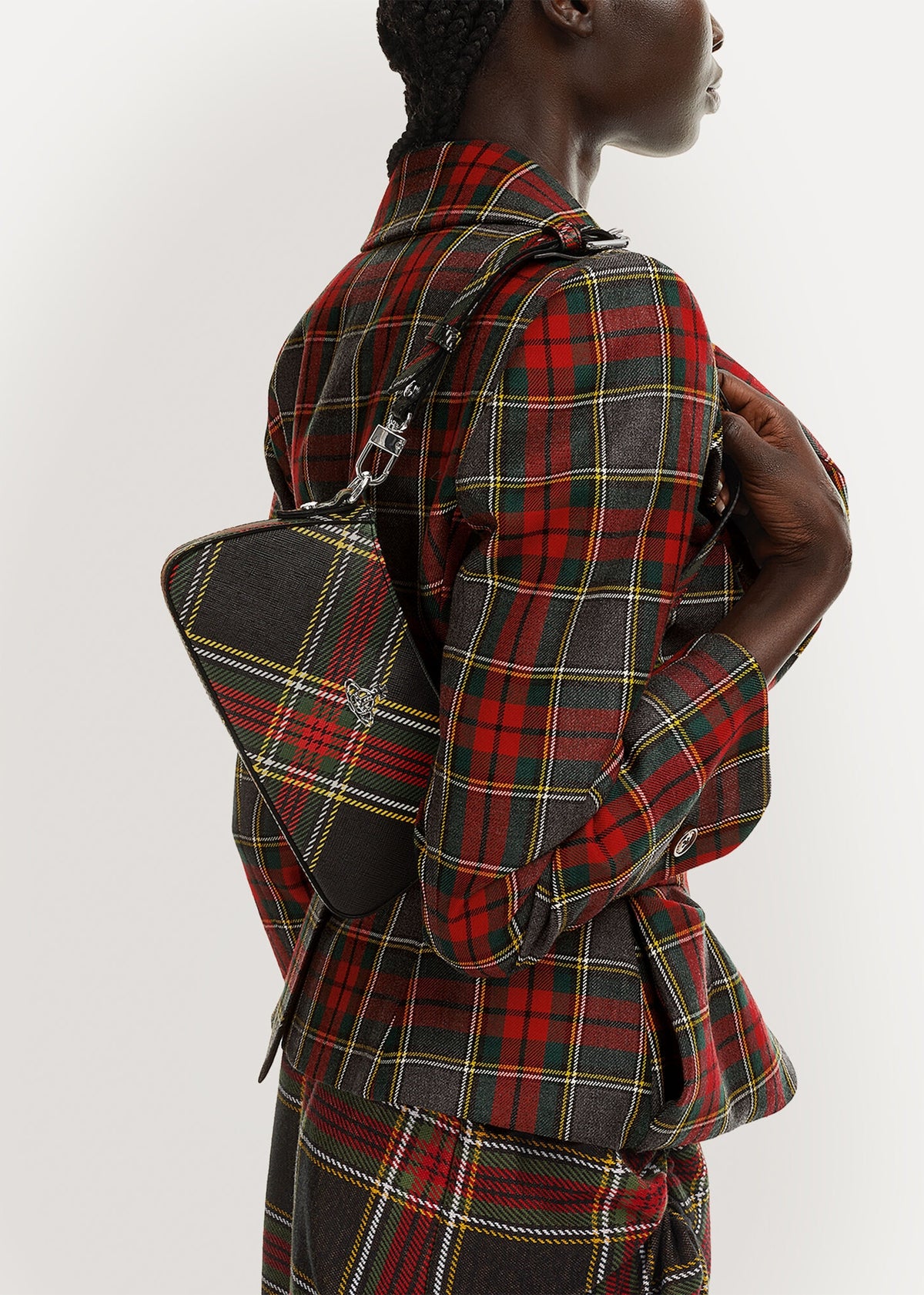 Tasha Chelsea Tartan Multicoloured Shoulder Phone Bag