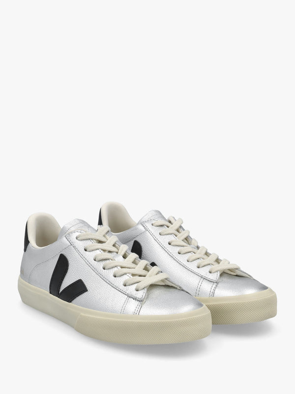 Campo Leather Silver Black Trainers