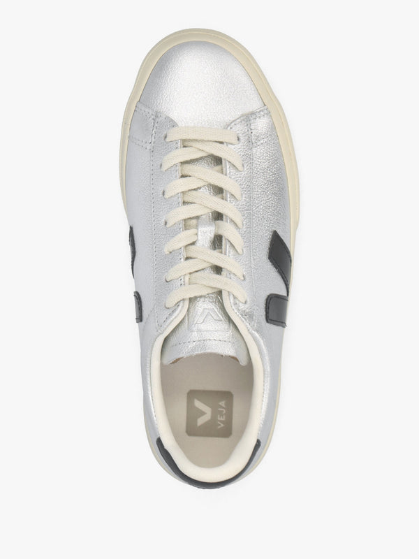 Campo Leather Silver Black Trainers