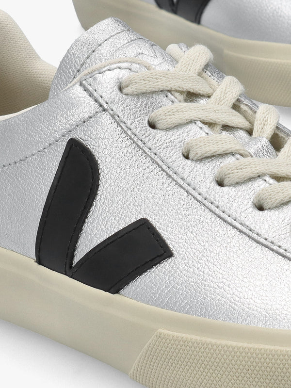 Campo Leather Silver Black Trainers