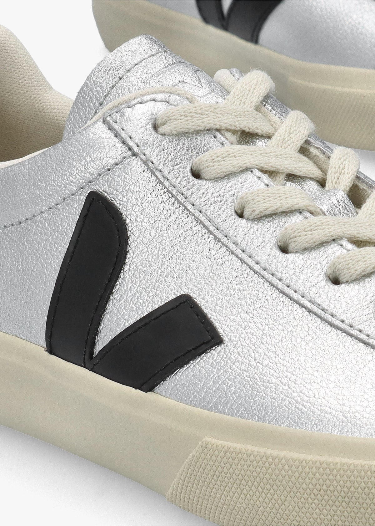Campo Leather Silver Black Trainers