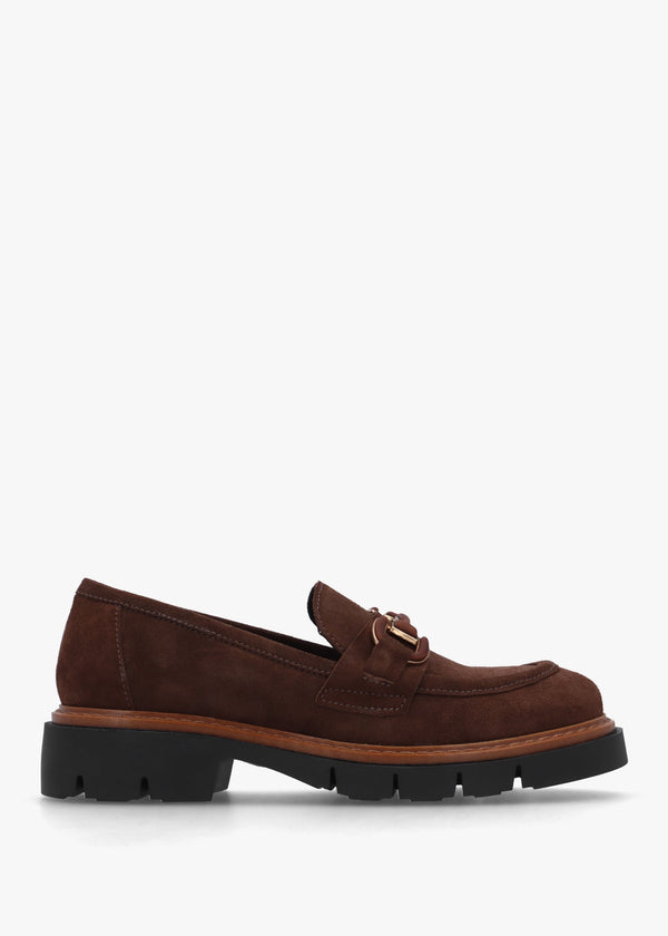 Laffle Brown Suede Chunky Loafers