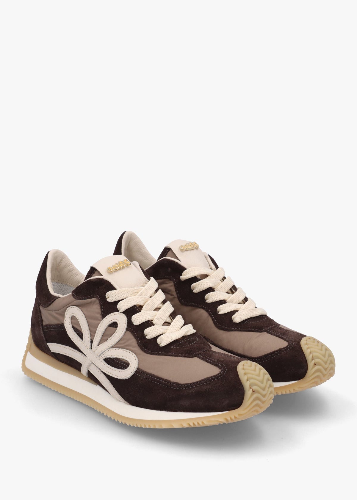 Movie Brown Suede & Nylon Runner Trainers