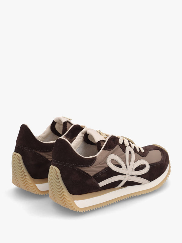 Movie Brown Suede & Nylon Runner Trainers