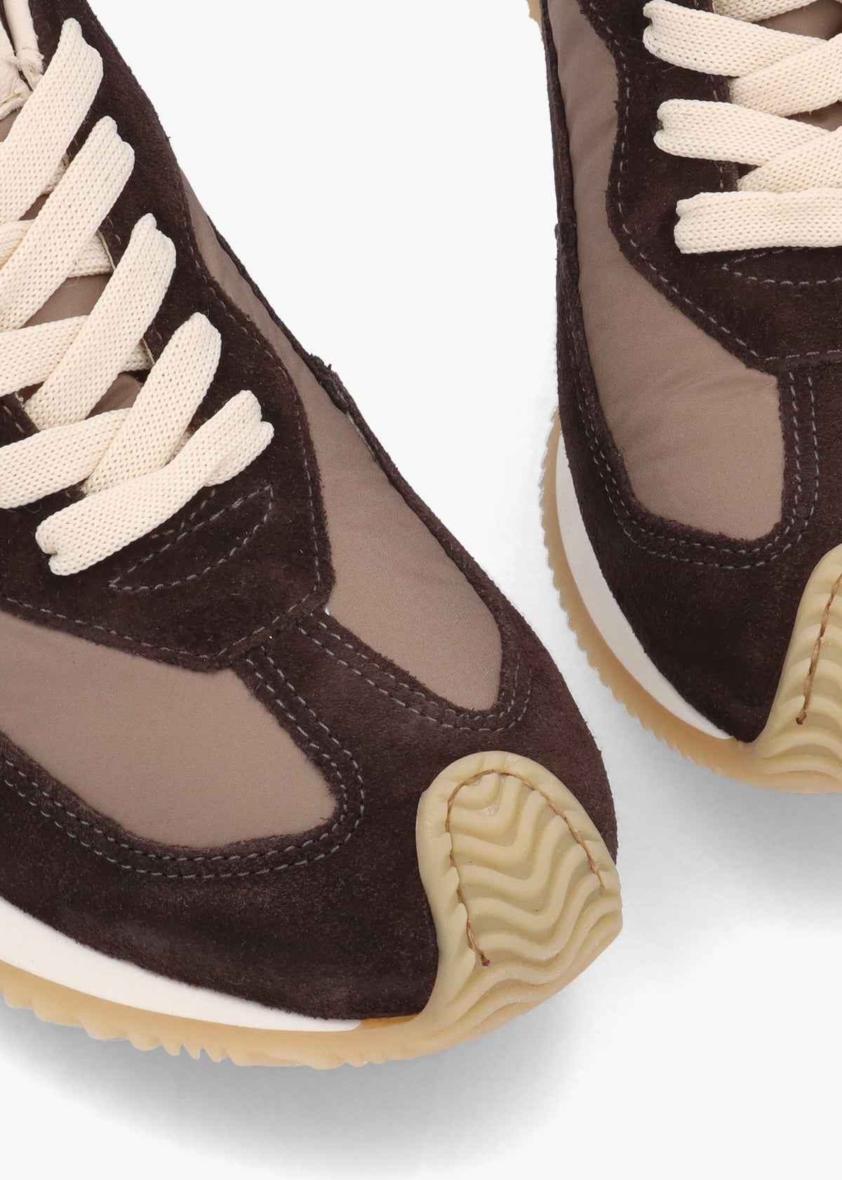 Movie Brown Suede & Nylon Runner Trainers