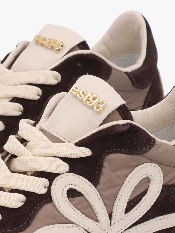 Movie Brown Suede & Nylon Runner Trainers