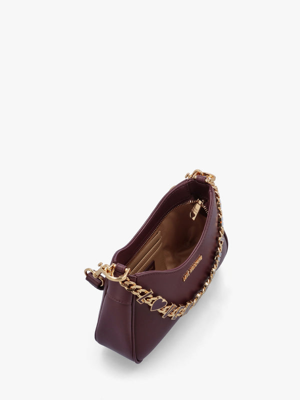 Chain Logo Vino Leather Shoulder Bag