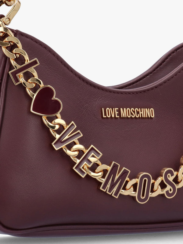 Chain Logo Vino Leather Shoulder Bag