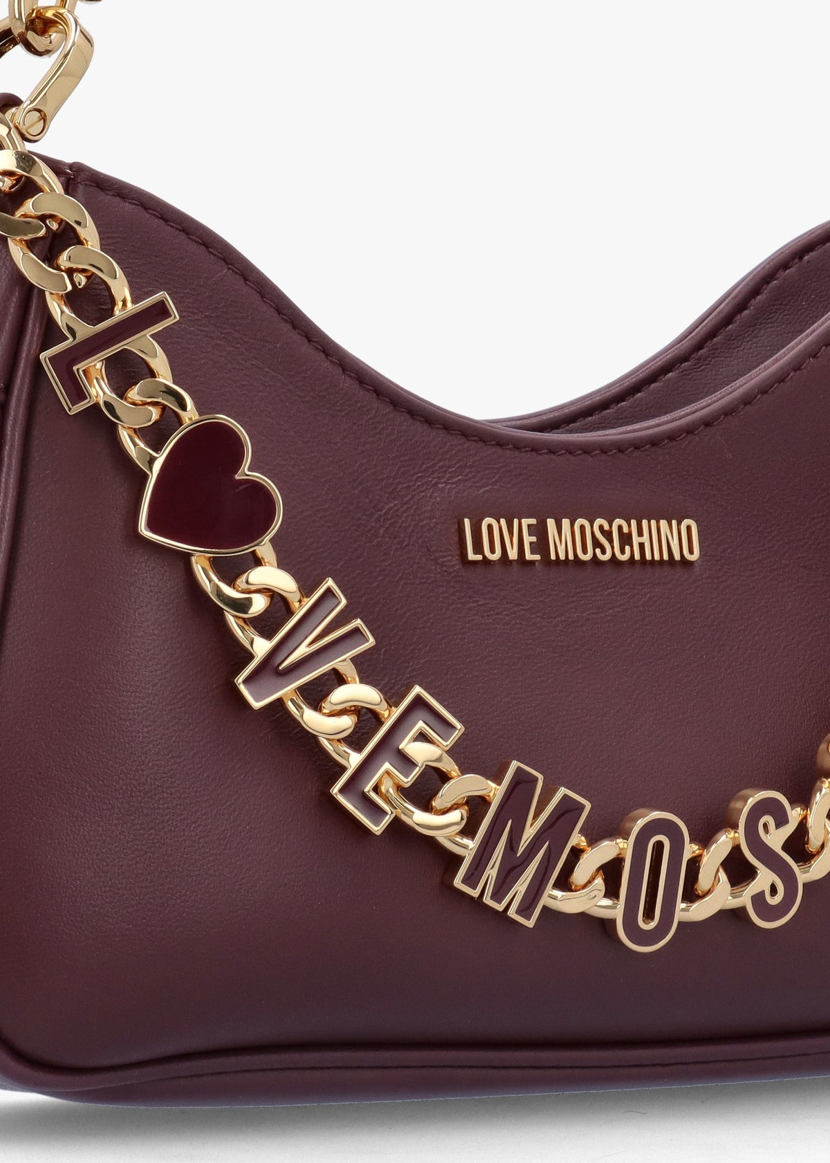 Chain Logo Vino Leather Shoulder Bag