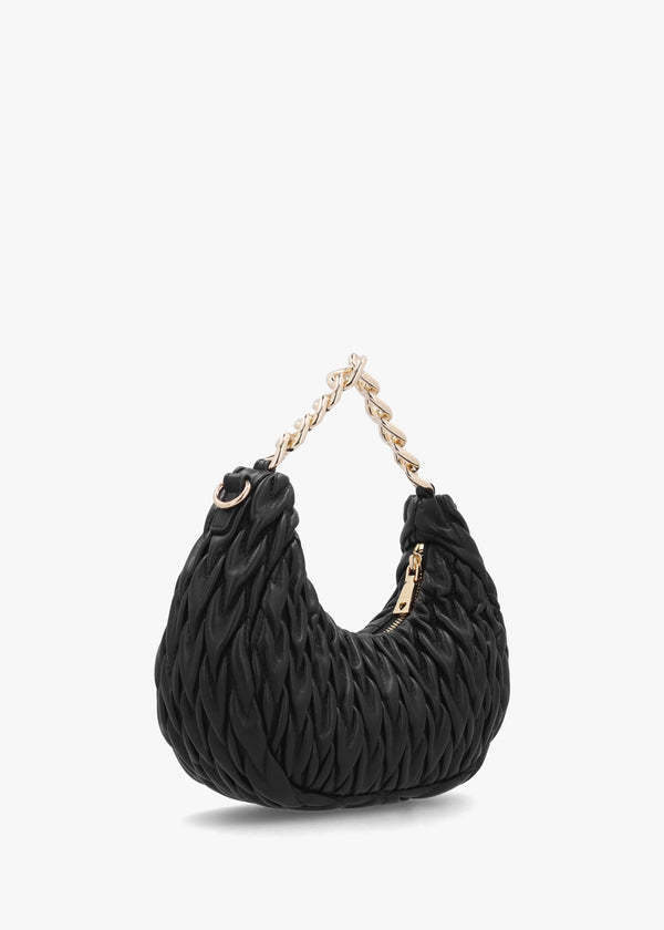 Stretch Quilt Nero Baguette Bag