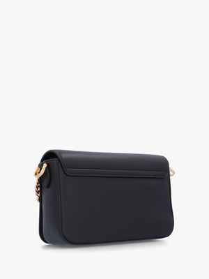 Chain Logo Nero Flapover Cross-Body Bag