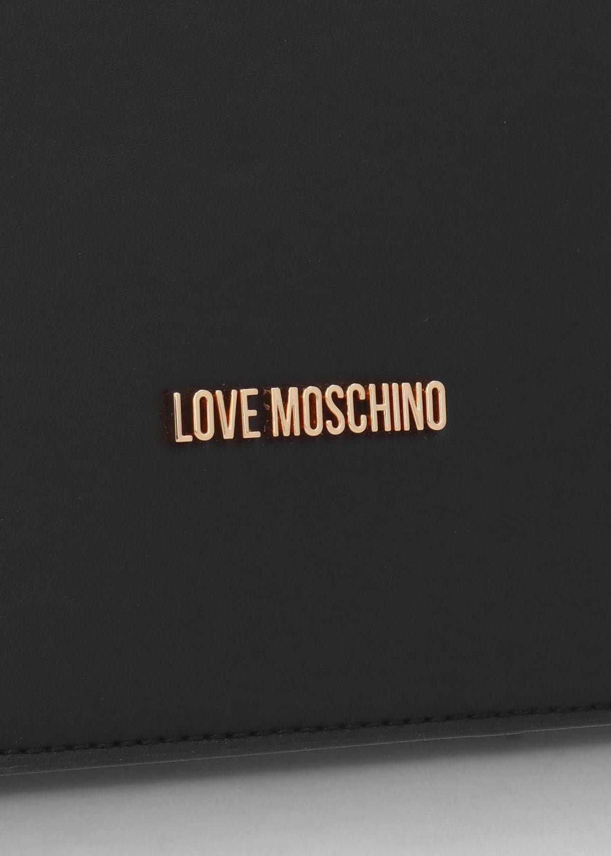 Chain Logo Nero Flapover Cross-Body Bag