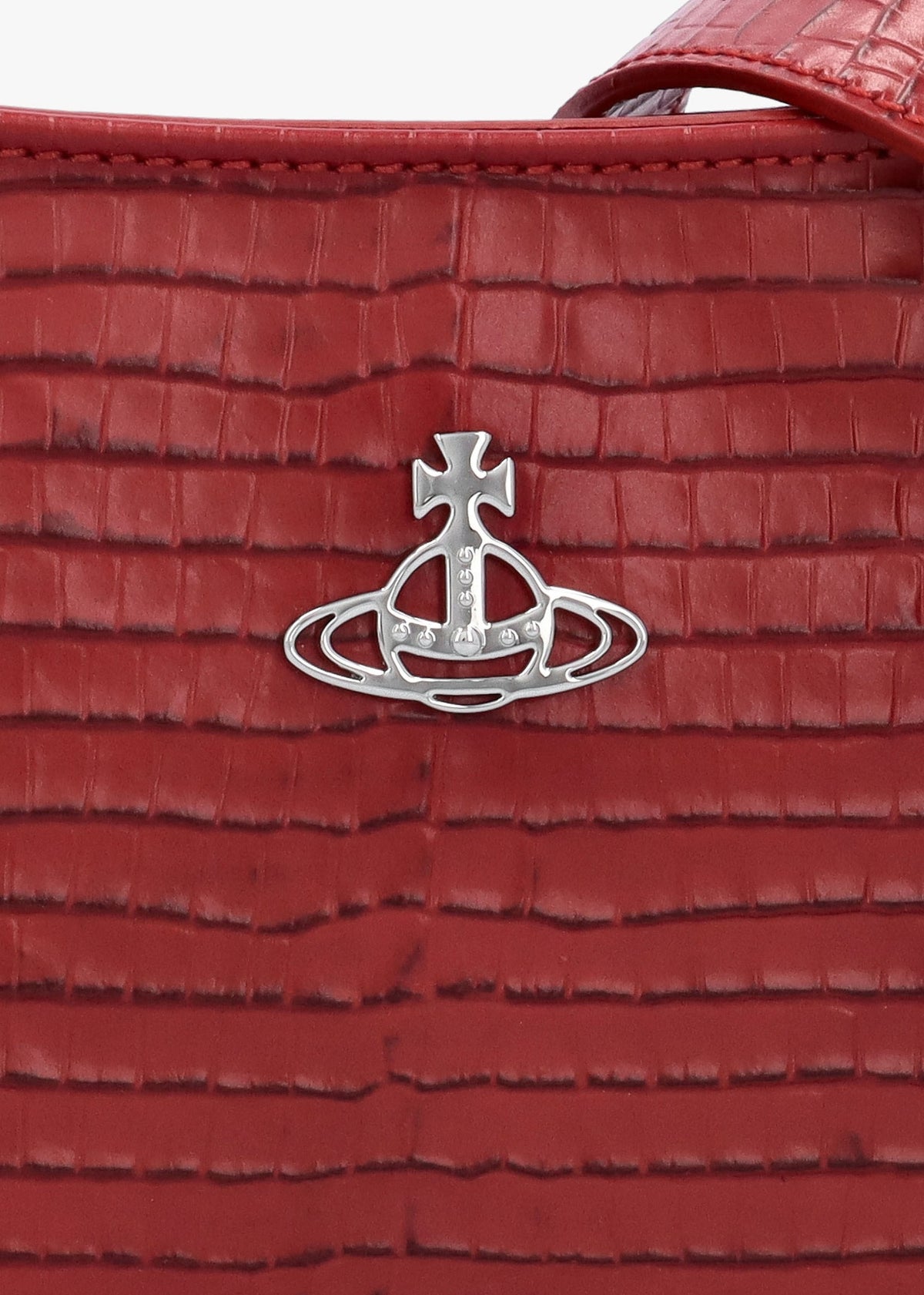 Tasha Mini Croc Embossed Red Leather Shoulder Phone Bag