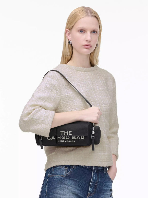 The Cargo Canvas Black Shoulder Bag
