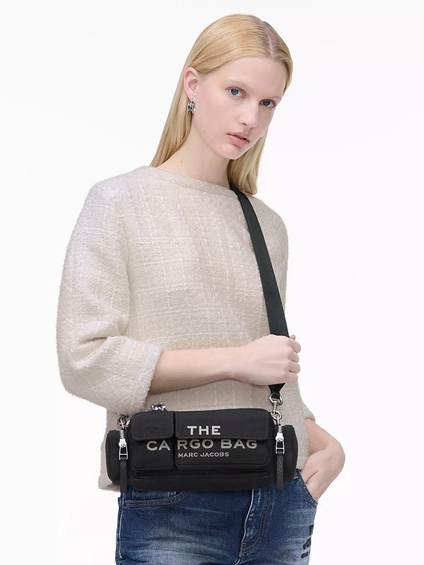 The Cargo Canvas Black Shoulder Bag