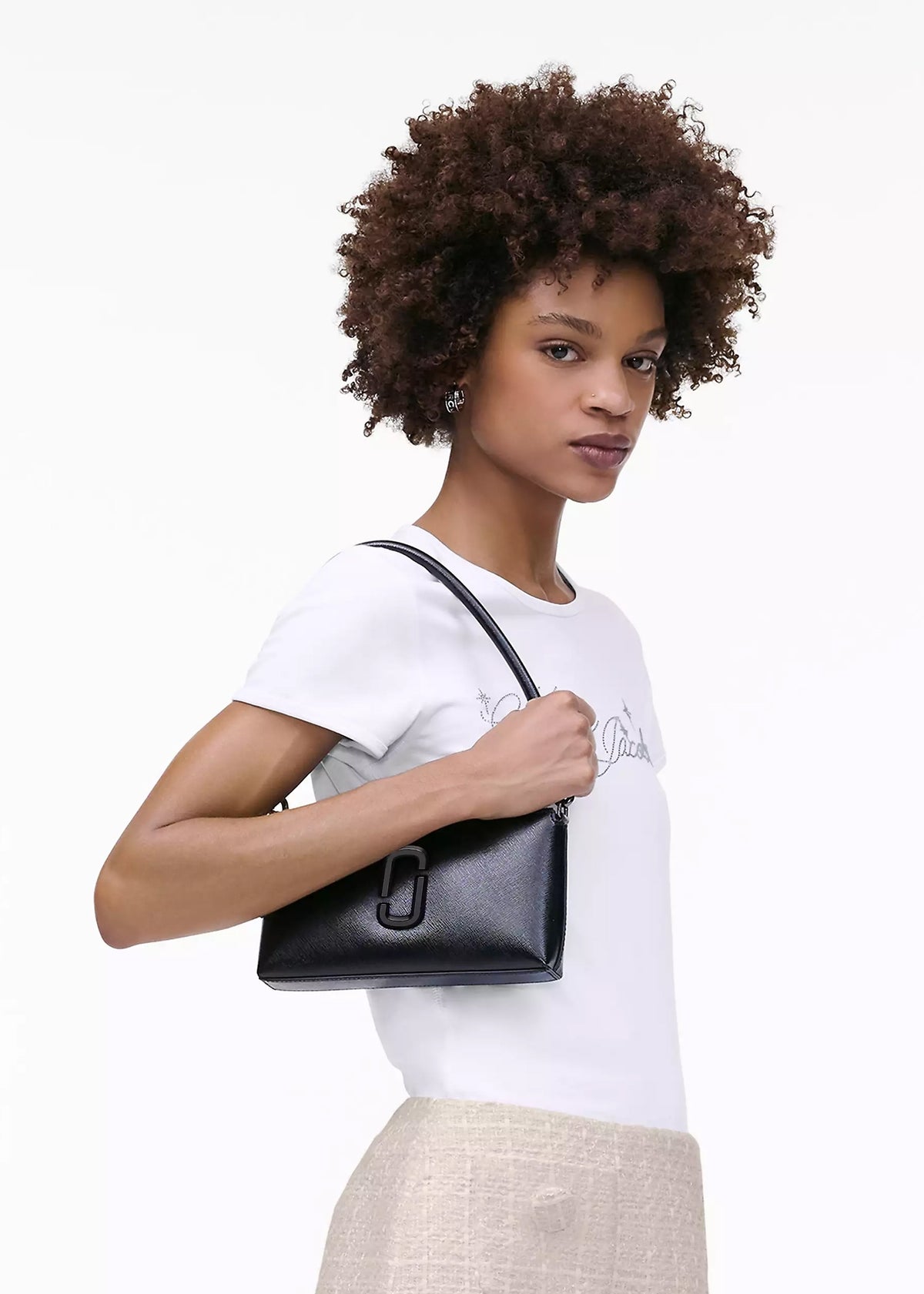 The Snapshot DTM Convertible Black Leather Shoulder Bag