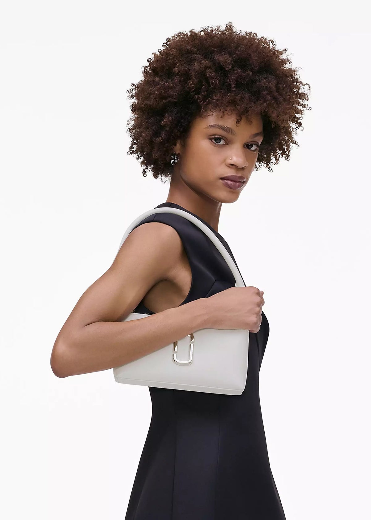 The Snapshot DTM Convertible White Leather Shoulder Bag