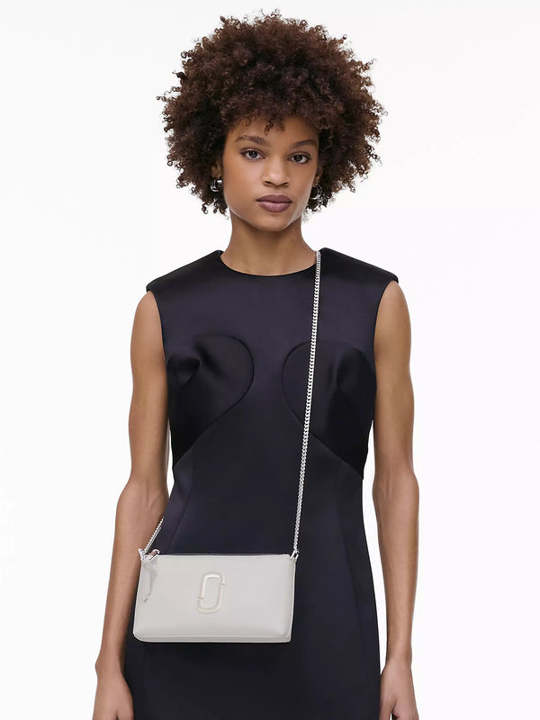 The Snapshot DTM Convertible White Leather Shoulder Bag