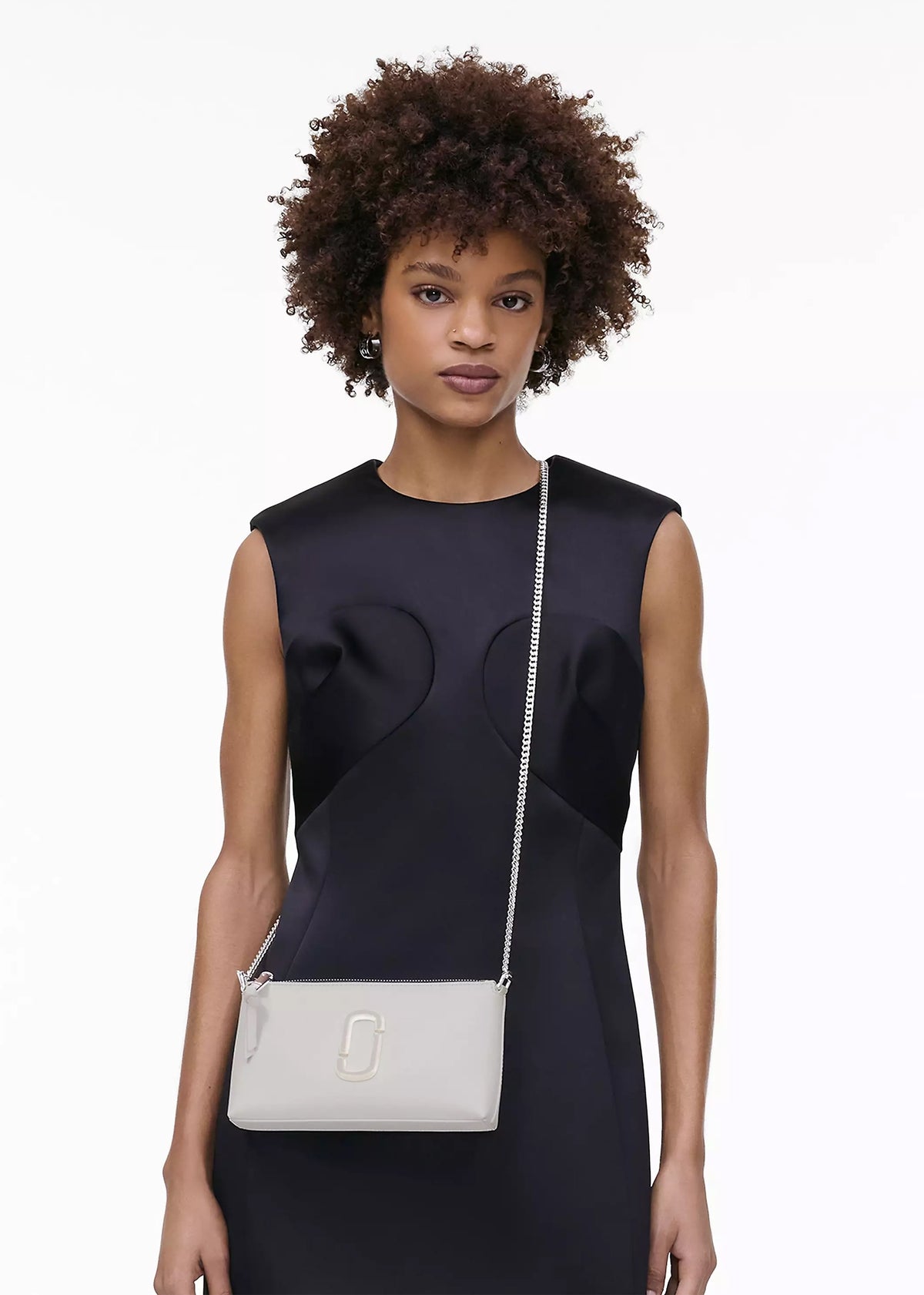 The Snapshot DTM Convertible White Leather Shoulder Bag